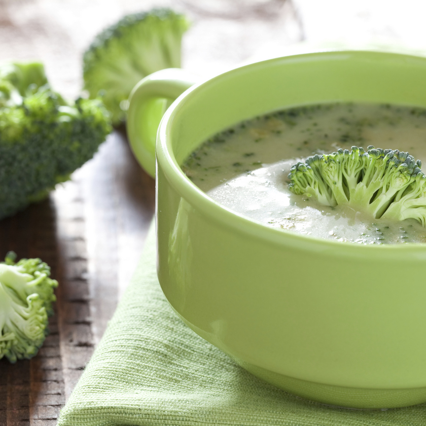Кремовый суп из броколли и моринги (Vegan)