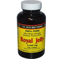  Маточное молочко Royal Jelly 100% , 2000 мг, 75 капсулY.S. Eco Bee Farms 