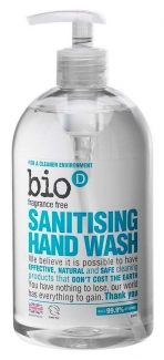 Органическое дезинфицирующее жидкое мыло с дозатором, Bio-D без запаха, 500 мл фото №1