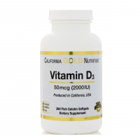 Витамин D-3 2000 IU,90 капсулCalifornia Gold Nutrition 