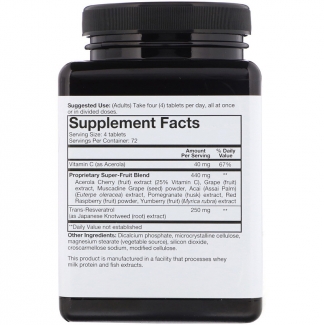 Resveratrol Ресвератрол 290 табл YouTheory фото №2