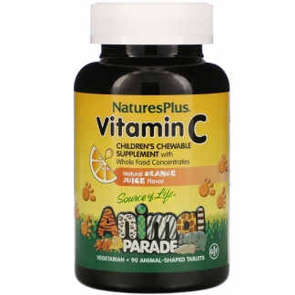 Жевательный витамин C для детей, 90 таблеток в форме животных, Natures Plus фото №1