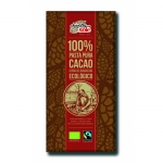 Шоколад черный органический без сахара 100% какао, 100 грамм