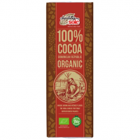 Шоколад черный органический без сахара 100% какао, 25 грамм