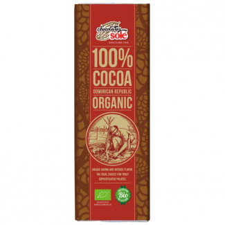 Шоколад черный органический без сахара 100% какао, 25 грамм фото №1