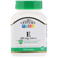 Витамин Е 180 мг, 110 мягких желатиновых капсул21st CENTURY  