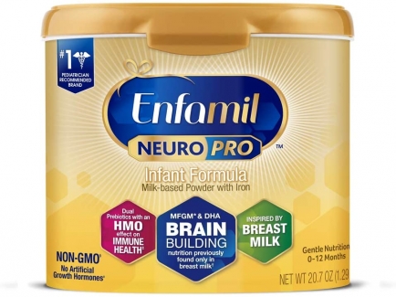 Enfamil NeuroPro Baby Formula Milk Powder Reusable Tub, 20.7 oz -Brain Building Nutrition Inspired by Breast Milk-Omega 3 DHA, Non-GMO, MFGM, Prebiotics, Iron & Immune Support фото №1