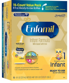 Infant Formula Детская жидкая молочная смесь с железом для детей от 0 до 12 месяцев, (24 бутылочки по 237мл) фото №1