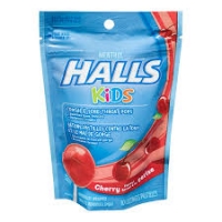 Детские леденцы от кашля и боли в горле со вкусом вишни, HALLS KIDS 10 шт