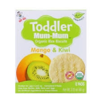 Органическое рисовое печенье Toddler Mum-Mum, манго и киви 60 грамм