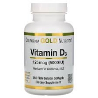 Витамин D-3 5000 IU,90 капсулCalifornia Gold Nutrition 