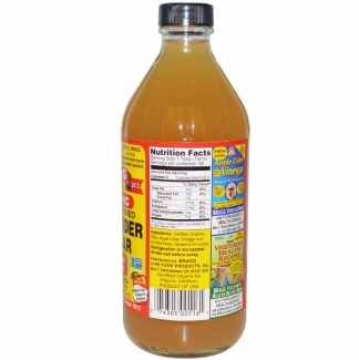 Raw apple cider vinegar organic Нефильтрованный органический яблочный уксус 473 мл Bragg фото №2