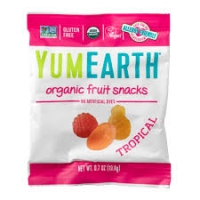 Органические фруктовые снеки, тропические фрукты, YumEarth, 19.8 грамм