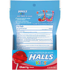 Детские леденцы от кашля и боли в горле со вкусом вишни, HALLS KIDS 10 шт Halls Kids фото №2
