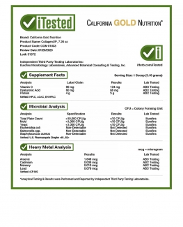 Collagen UP, пептиды коллагена из морских источников + гиалуроновая кислота + витамин С, 205 грамм California Gold Nutrition фото №3