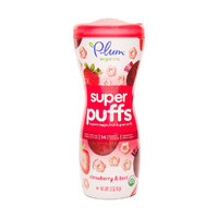 Super Puffs Strawberry & beet органические воздушные звездочки, клубника и свекла. 42 г.Plum Organics 